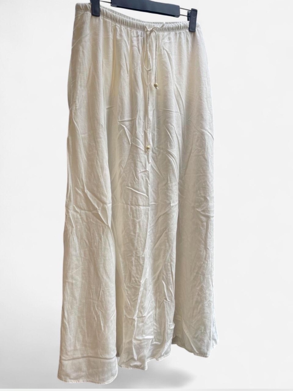 Sold Out Wild Fable Cream Linen Drawstring Maxi Skirt